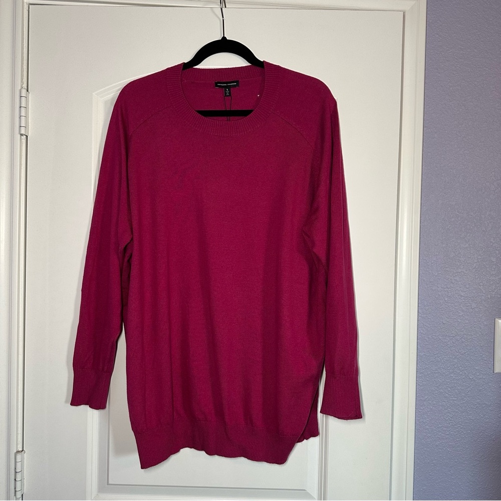 Universal Standard Eco Relaxed Core Sweater, Pink, Size 14-16 NOTE SMALL DEFECT